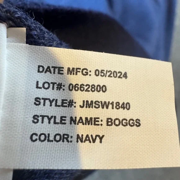 Johnnie-O Mens Boggs Crew Neck Sweater Navy Blue Extra Fine Merino Wool XL NEW - Picture 9 of 9